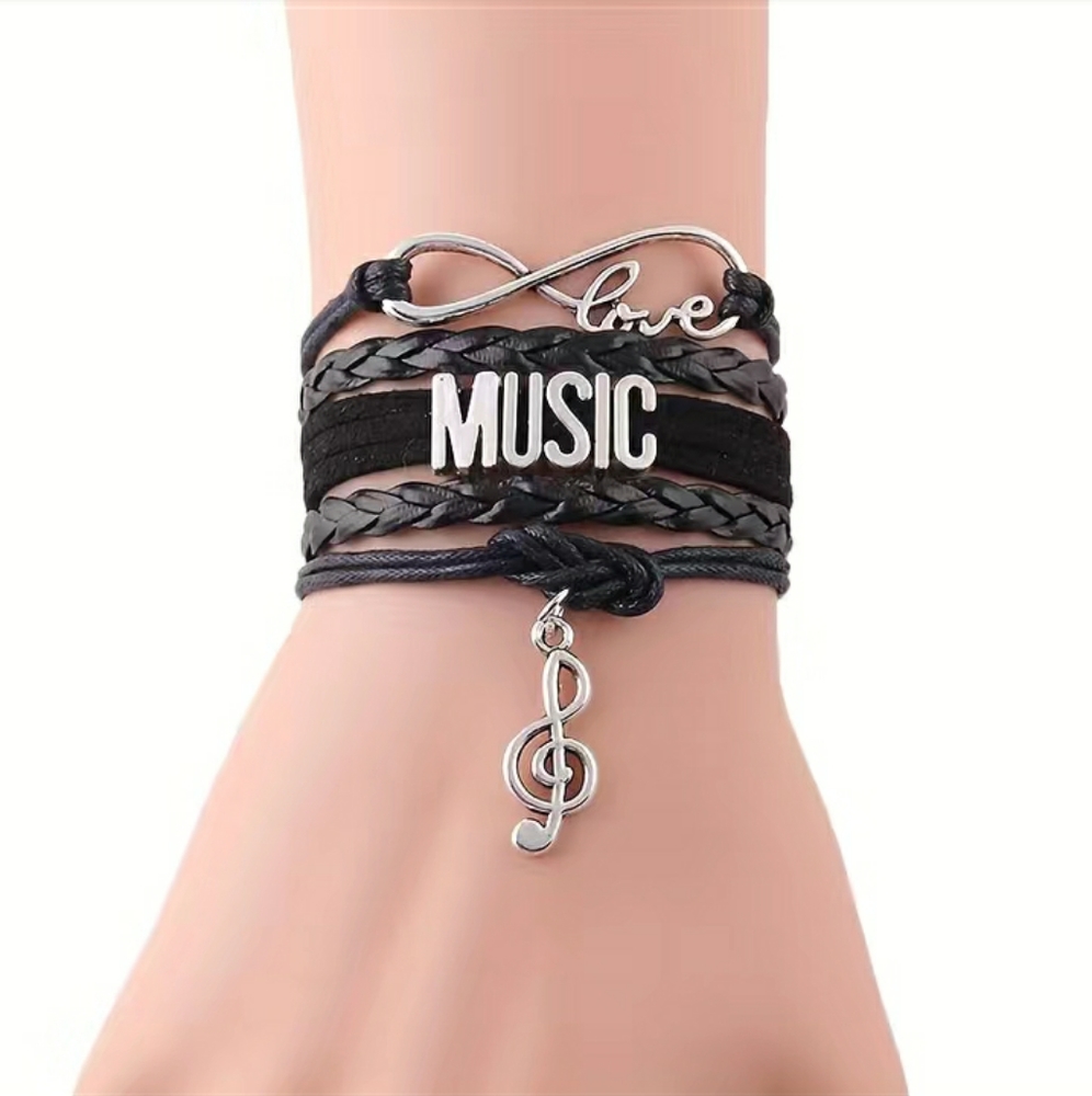 MUSIC Lover Boho Adjustable Multi Layer Bracelet